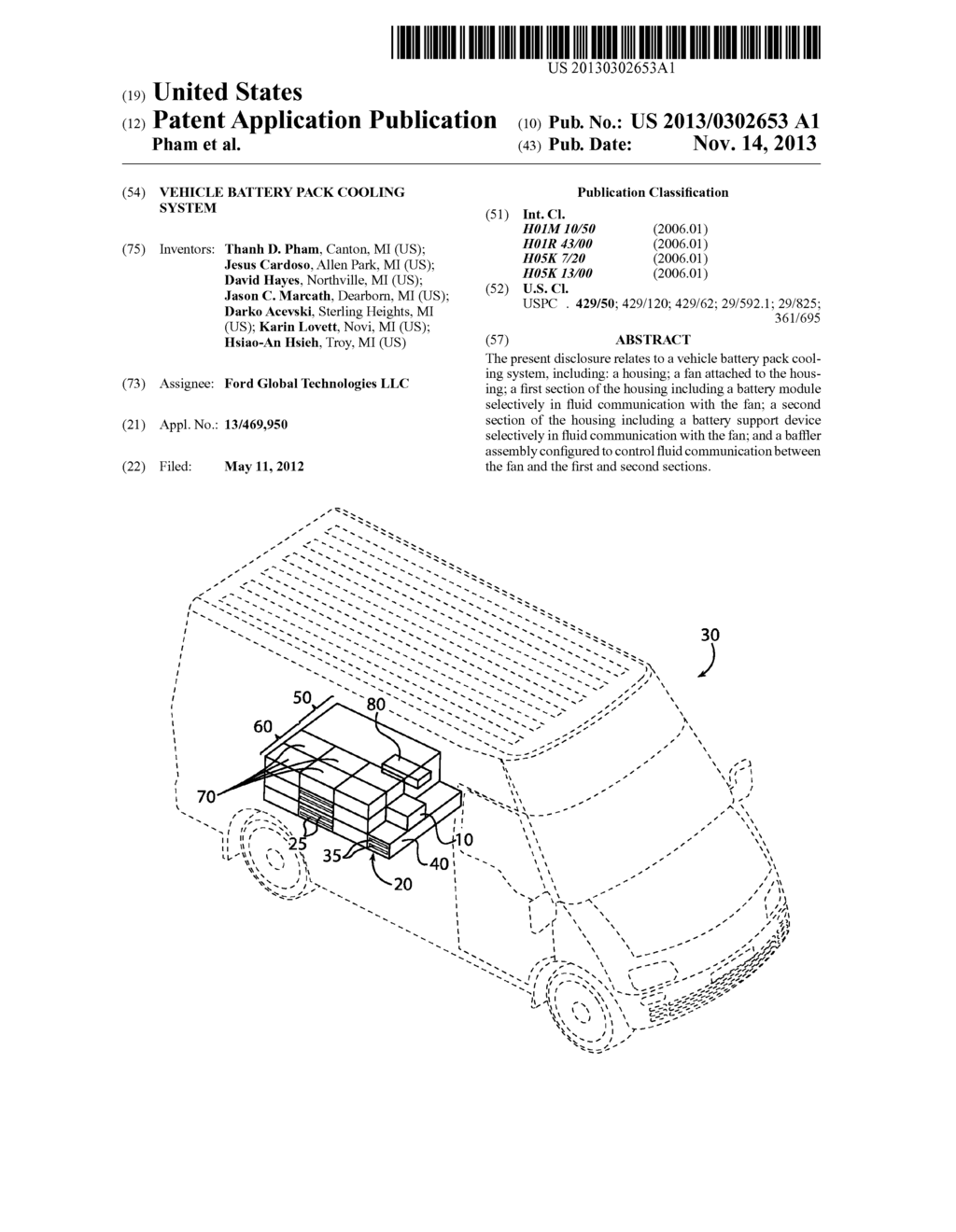 VEHICLE BATTERY PACK COOLING SYSTEM - diagram, schematic, and image 01