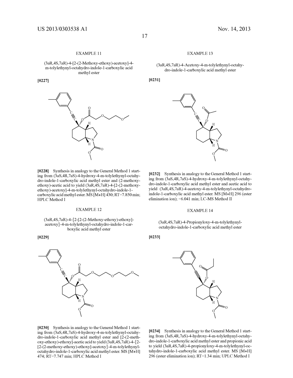 4-Tolyl-ethynyl-octahydro-indole-1-ester derivatives - diagram, schematic, and image 18
