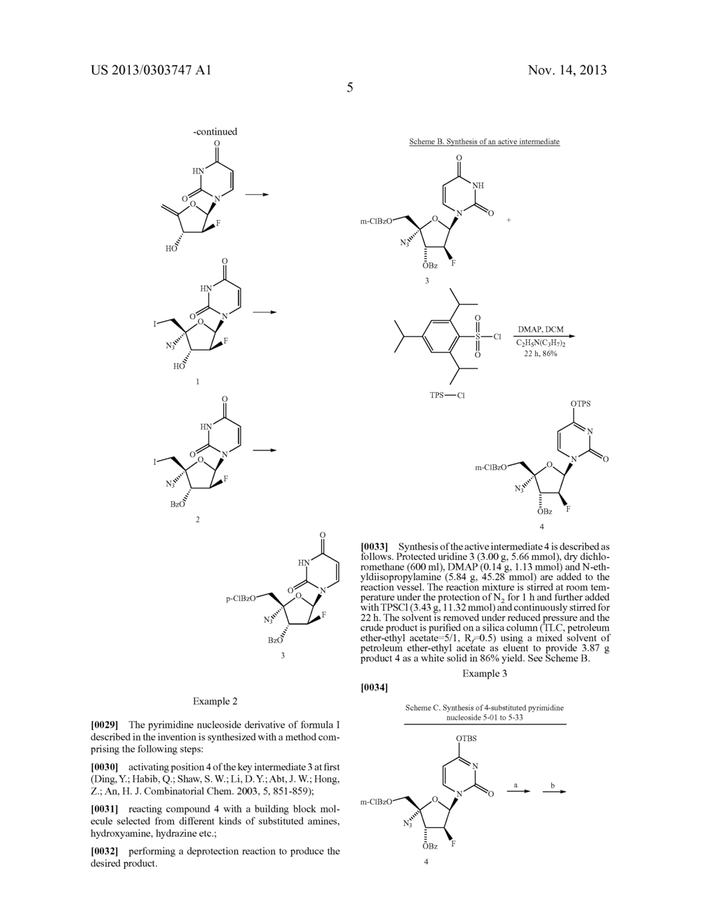 PYRIMIDINE NUCLEOSIDE DERIVATIVES, SYNTHESIS METHODS AND USES THEREOF FOR     PREPARING ANTI-TUMOR AND ANTI-VIRUS MEDICAMENTS - diagram, schematic, and image 06