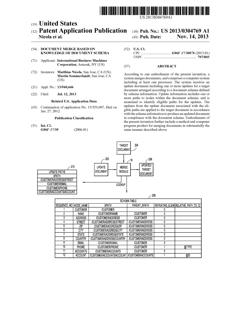 Document Merge Based on Knowledge of Document Schema - diagram, schematic, and image 01