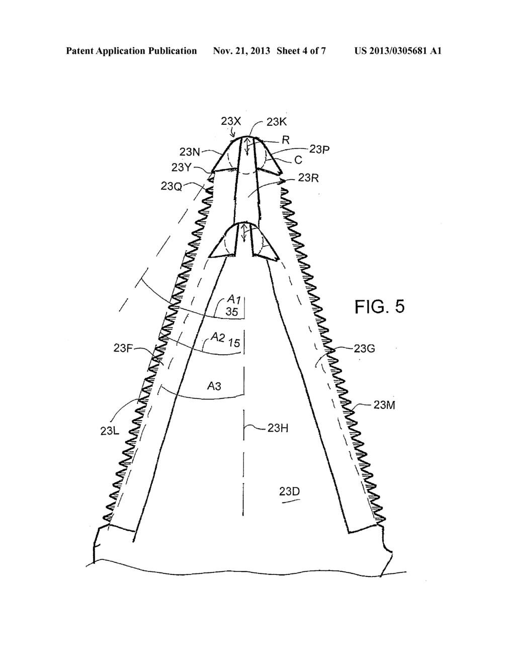 Sickle Guard Shape for Use in a Sickle Cutter System with Increased Ground     Speed - diagram, schematic, and image 05