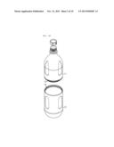 DETACHABLE COUPLING APPARATUS FOR MIDSECTION OF SEPARABLE BOTTLE diagram and image