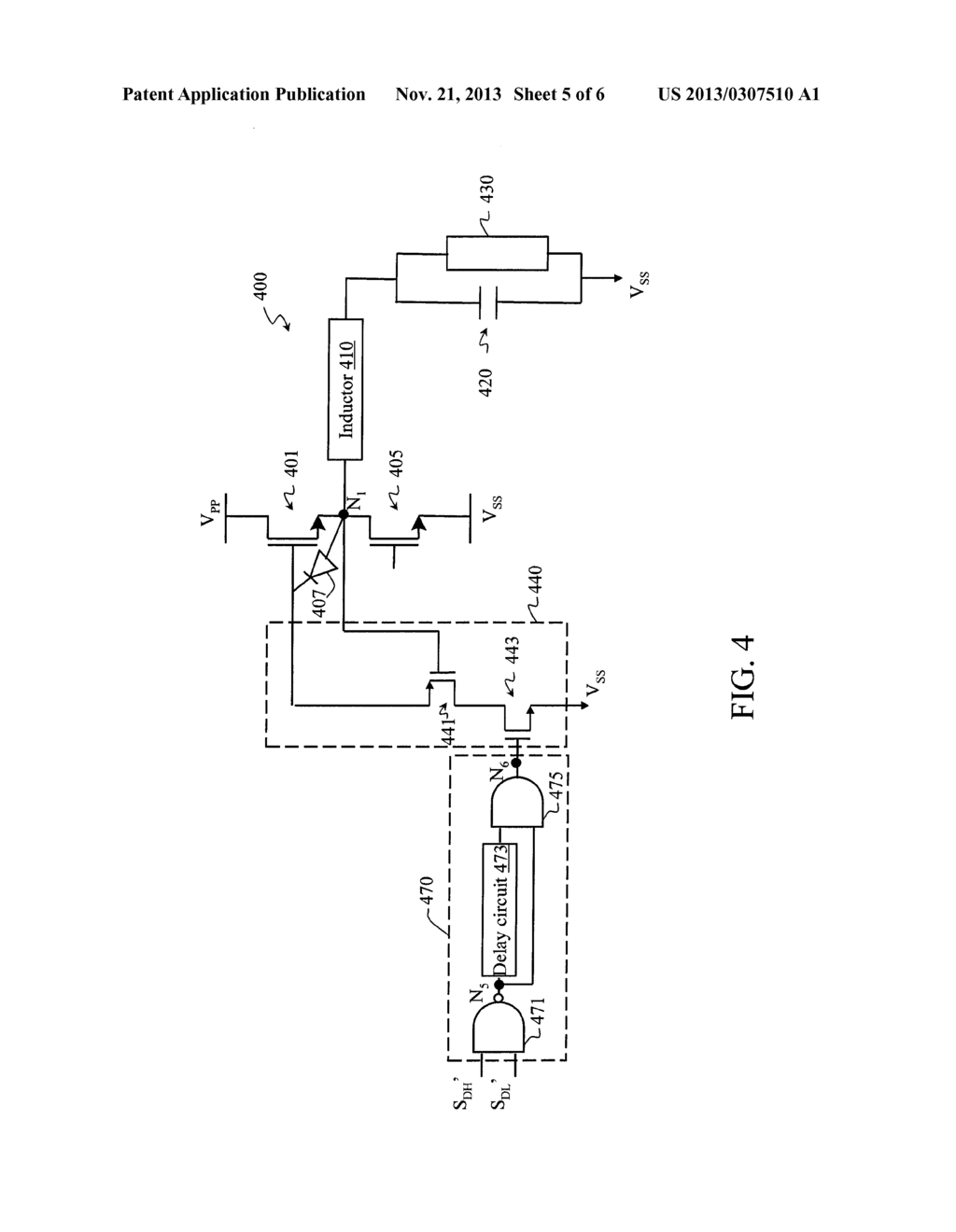 METHOD FOR CONVERTING A HIGH VOLTAGE LEVEL TO A LOW VOLTAGE LEVEL - diagram, schematic, and image 06