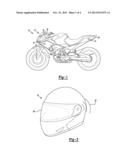 MOTORCYCLE AND HELMET PROVIDING ADVANCE DRIVER ASSISTANCE diagram and image