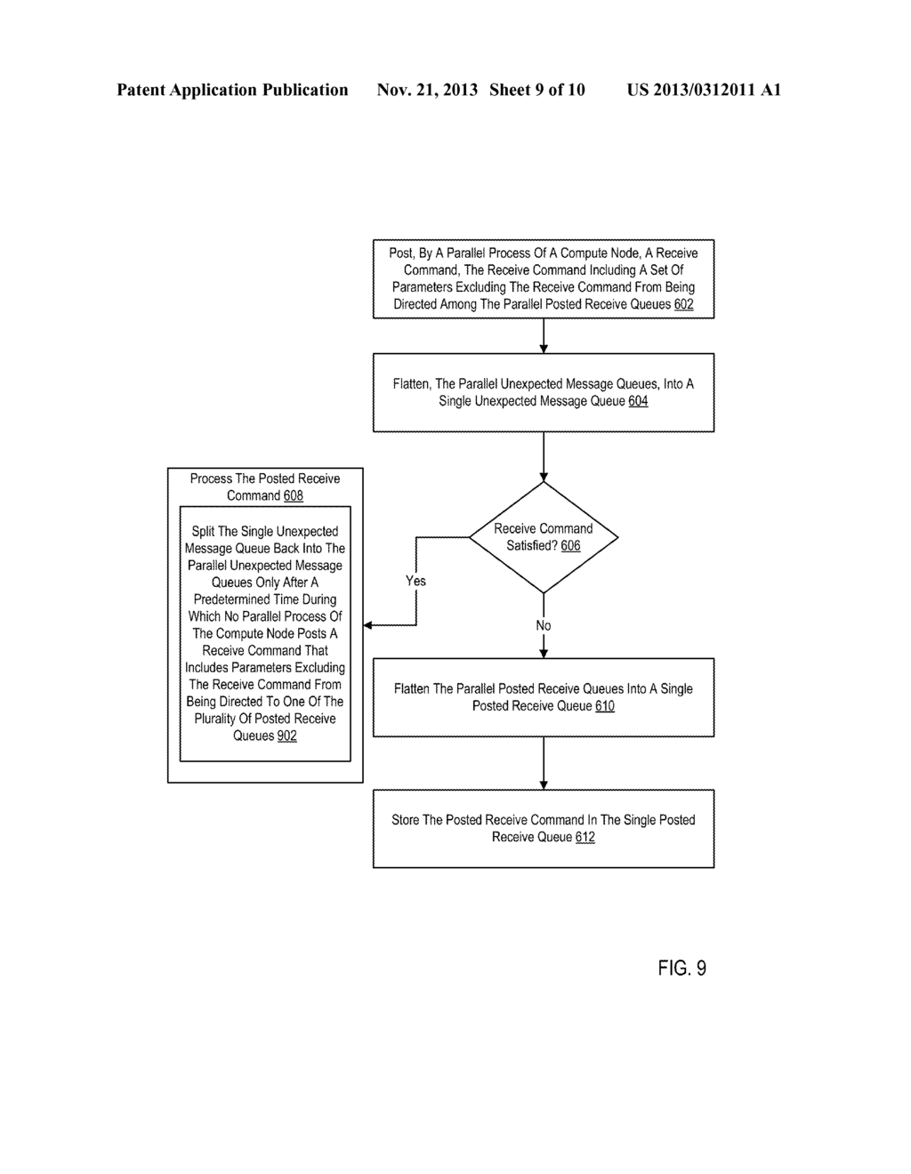 PROCESSING POSTED RECEIVE COMMANDS IN A PARALLEL COMPUTER - diagram, schematic, and image 10