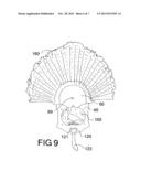 Tail feather display apparatus diagram and image