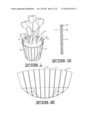 COLLAPSIBLE AND/OR ERECTABLE FLORAL CONTAINERS AND METHODS OF PRODUCTION     AND USE THEREOF diagram and image