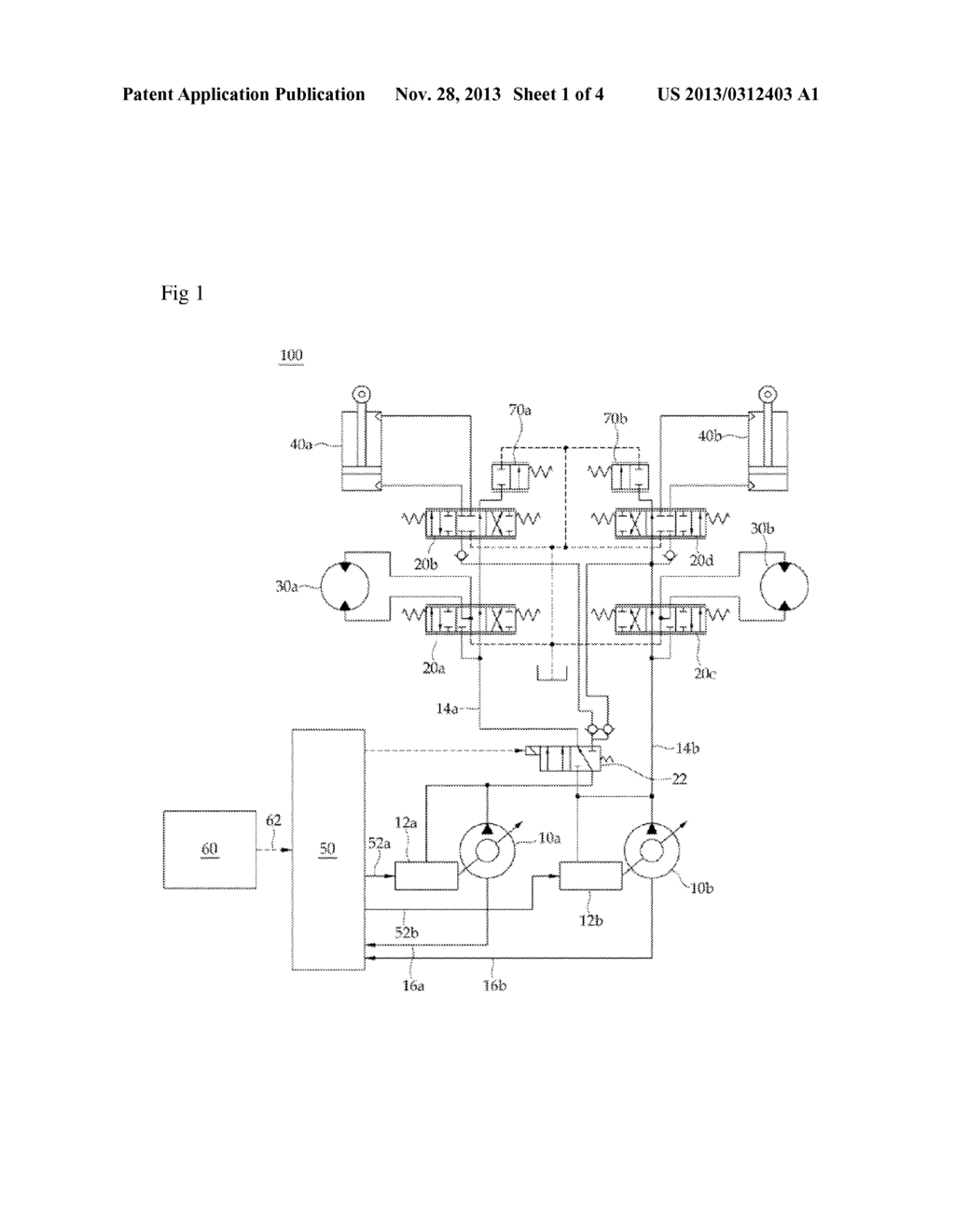 HYDRAULIC SYSTEM FOR CONSTRUCTION MACHINE HAVING ELECTRONIC HYDRAULIC PUMP - diagram, schematic, and image 02