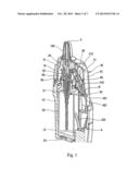 LATERALLY ACTUATED DEVICE FOR DISPENSING A FLUID MATERIAL diagram and image