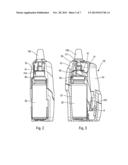 LATERALLY ACTUATED DEVICE FOR DISPENSING A FLUID MATERIAL diagram and image