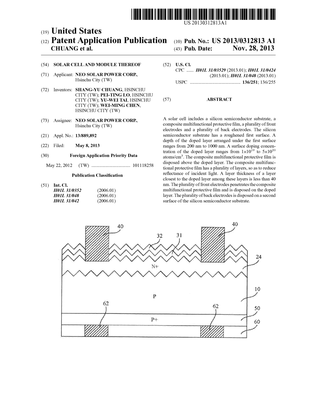 SOLAR CELL AND MODULE THEREOF - diagram, schematic, and image 01