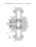 VALVE WITH CONTOURED BORE TO DEFLECT PARTICLES diagram and image