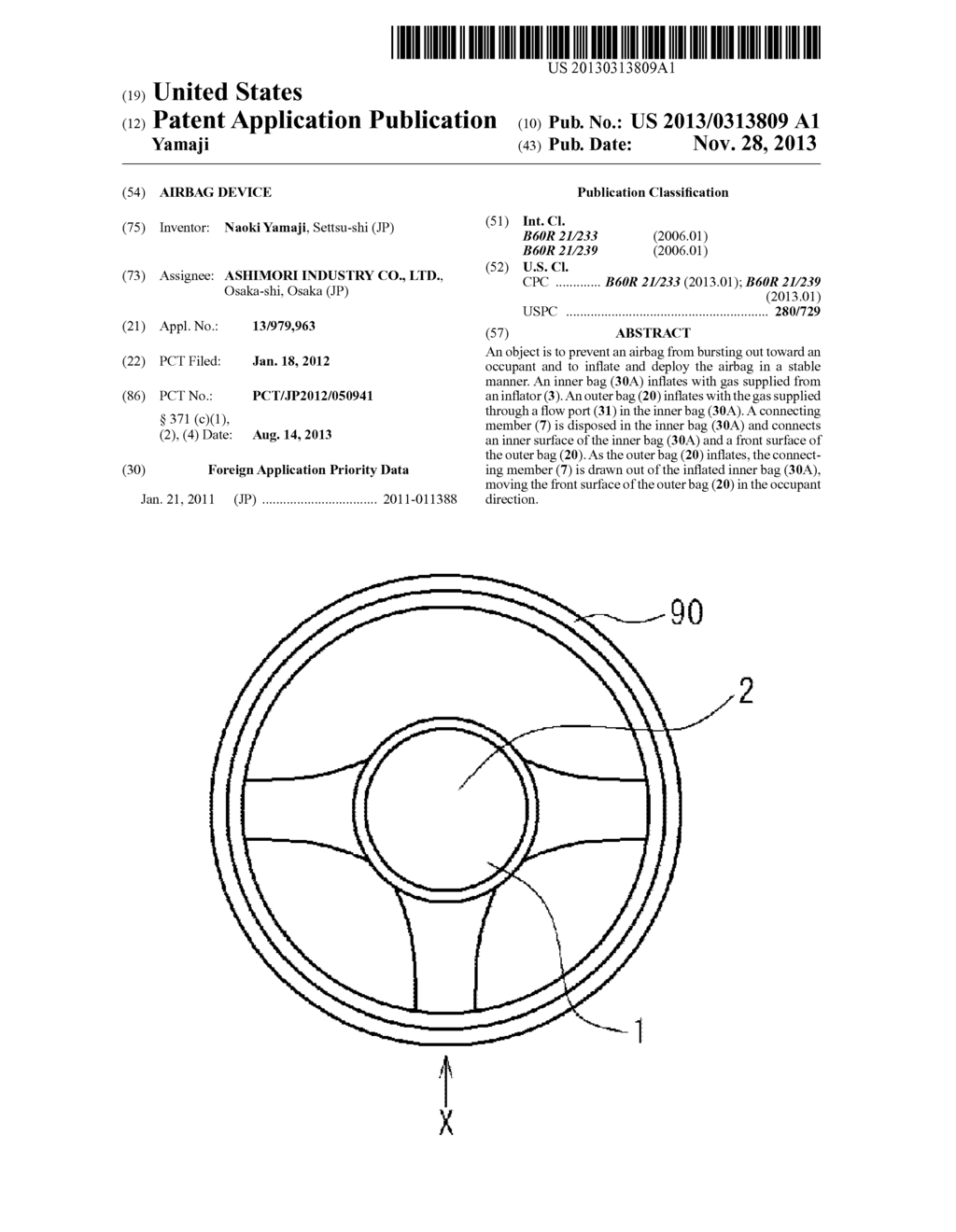 AIRBAG DEVICE - diagram, schematic, and image 01