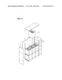 RACK SYSTEM FOR POWER STORAGE BATTERY MODULES diagram and image