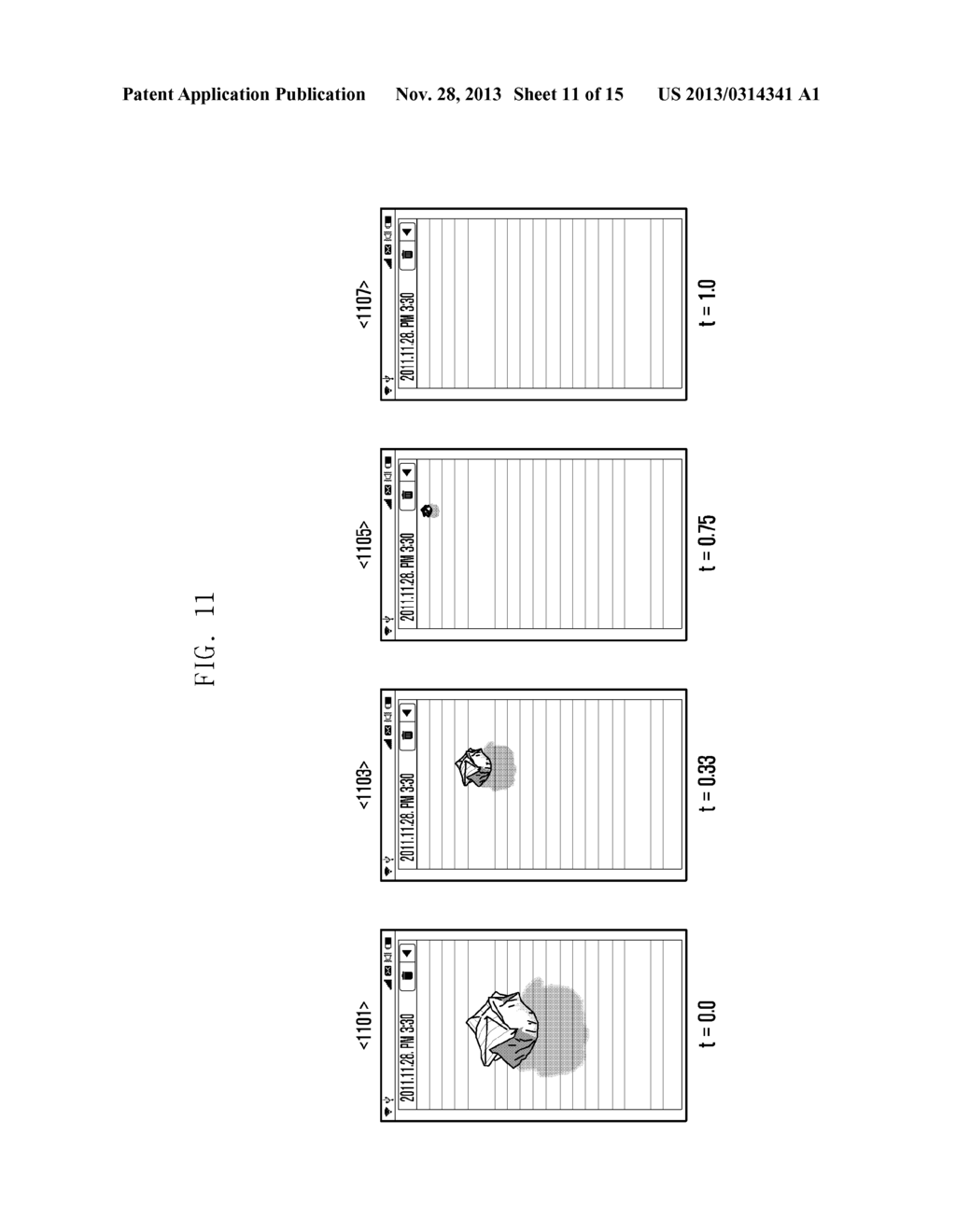 METHOD, APPARATUS, AND GRAPHICAL USER INTERFACE FOR PROVIDING VISUAL     EFFECTS ON A TOUCHSCREEN DISPLAY - diagram, schematic, and image 12