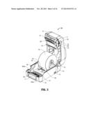 PRINTER WITH PRINT FRAME INTERLOCK AND ADJUSTABLE MEDIA SUPPORT diagram and image