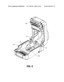 PRINTER WITH PRINT FRAME INTERLOCK AND ADJUSTABLE MEDIA SUPPORT diagram and image