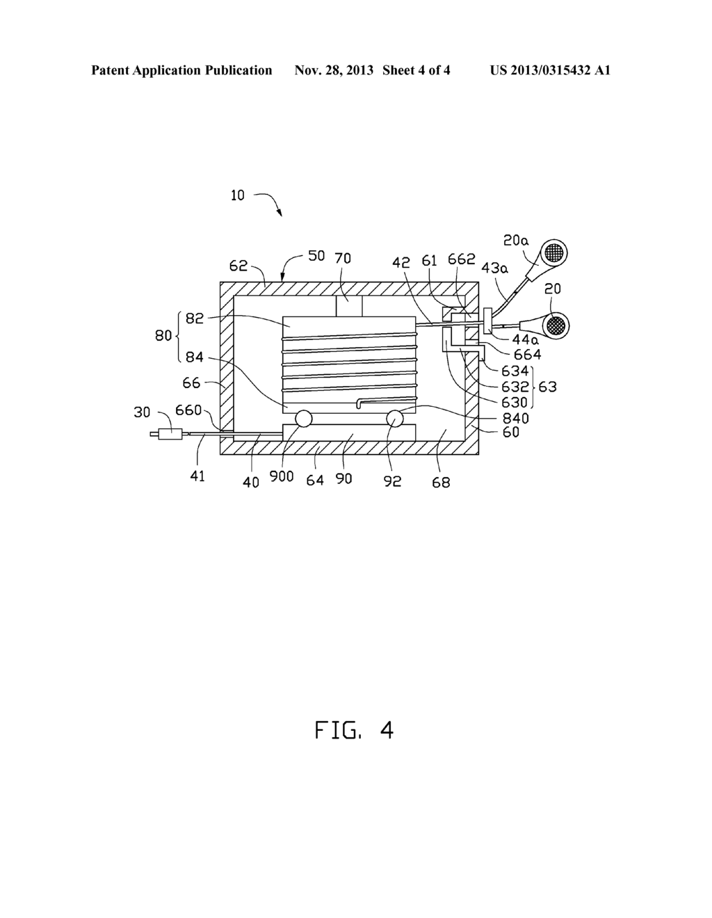 EARPHONE UNIT WITH BOX FOR STOWING LEAD - diagram, schematic, and image 05