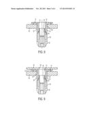 DEVICE FOR FASTENING A FIRST COMPONENT ON A SECOND COMPONENT diagram and image