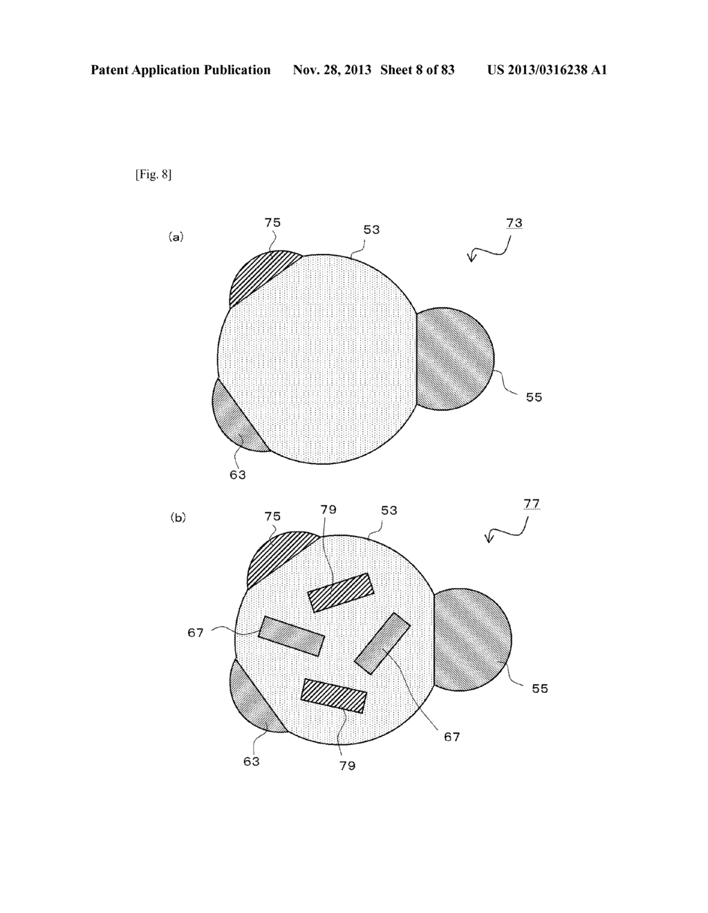 NANOSIZED PARTICLES USED IN ANODE FOR LITHIUM ION SECONDARY BATTERIES, AND     METHOD FOR PRODUCING THE SAME - diagram, schematic, and image 09