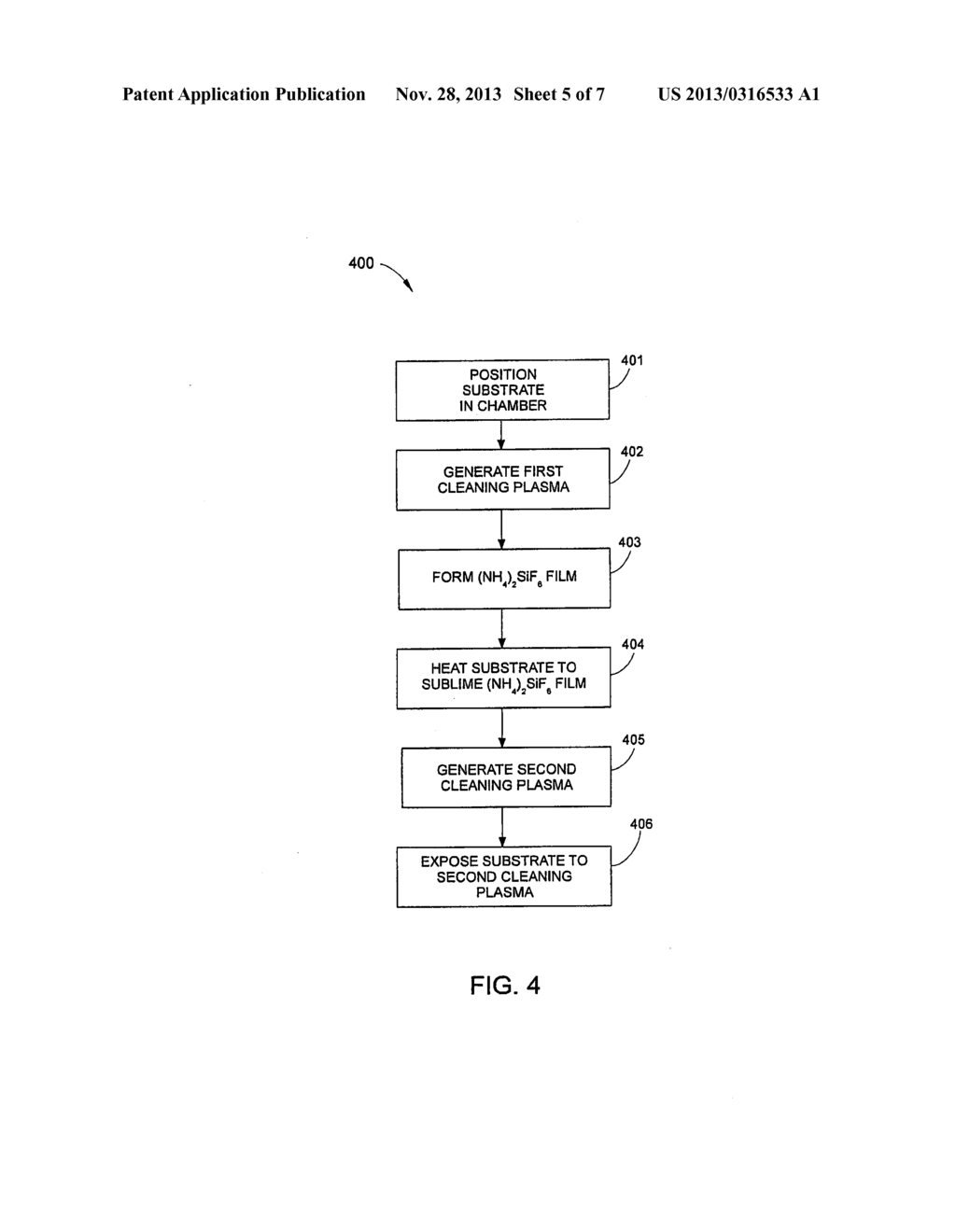 METHOD FOR REMOVING NATIVE OXIDE AND ASSOCIATED RESIDUE FROM A SUBSTRATE - diagram, schematic, and image 06