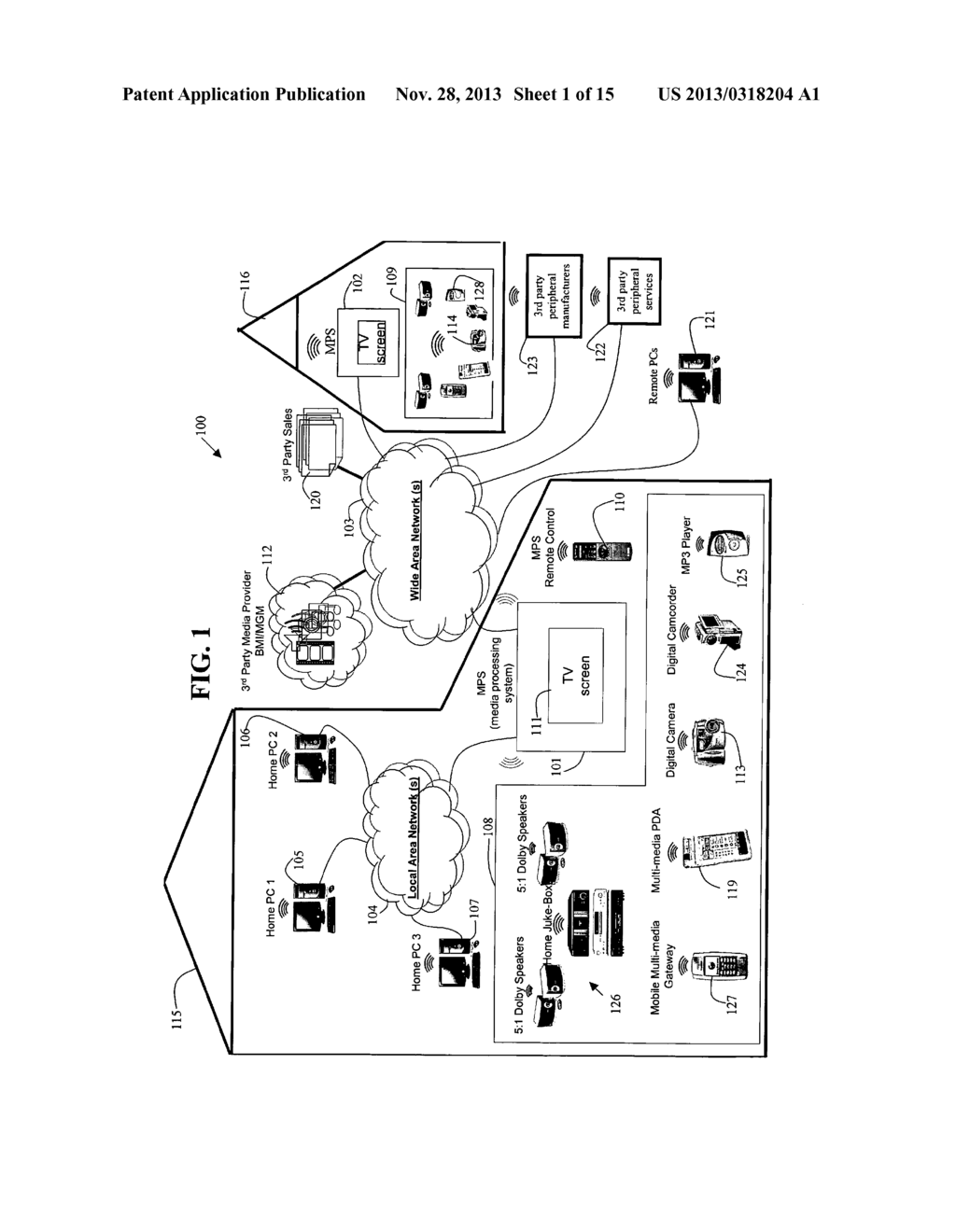 THIRD-PARTY ACCESS AND CONTROL OF MEDIA PERIPHERALS ON A MEDIA EXCHANGE     NETWORK - diagram, schematic, and image 02