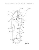 FABRIC-COVERED FLUID-FILLED THERAPEUTIC FOOT ORTHOTIC WITH THONG-CUT     DEVICE SYSTEMS diagram and image