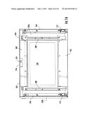 HOUSEHOLD APPLIANCE HAVING A MOUNTING SYSTEM FOR A MIDDLE DOOR GLASS diagram and image