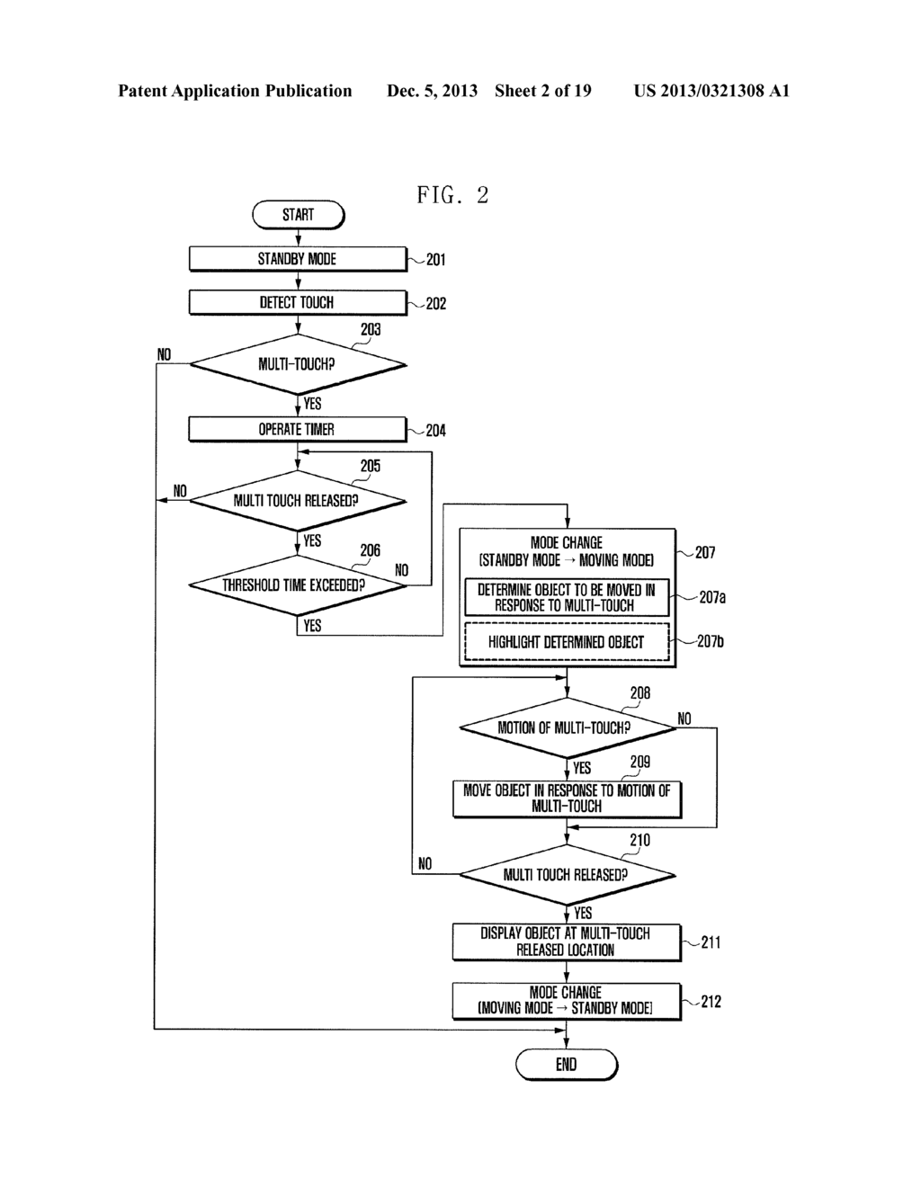 METHOD AND APPARATUS FOR MOVING OBJECT IN TERMINAL HAVING TOUCH SCREEN - diagram, schematic, and image 03