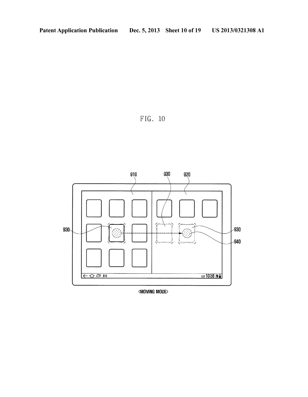 METHOD AND APPARATUS FOR MOVING OBJECT IN TERMINAL HAVING TOUCH SCREEN - diagram, schematic, and image 11