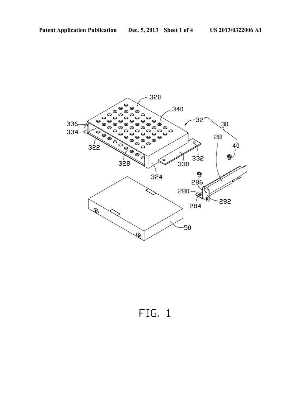 COMPUTER ENCLOSURE AND MOUNTING ASSEMBLY FOR DATA STORAGE DEVICE OF THE     SAME - diagram, schematic, and image 02