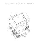 Front-Loadable Refuse Container Having Side-Loading Robotic Arm With     Motors And Other Mass Mounted At Rear Of Container And Use Of Same With     Front-Loading Waste-Hauling Vehicle Having Hydraulic Front Forks Or Other     Retractably Engageable Lift Means diagram and image