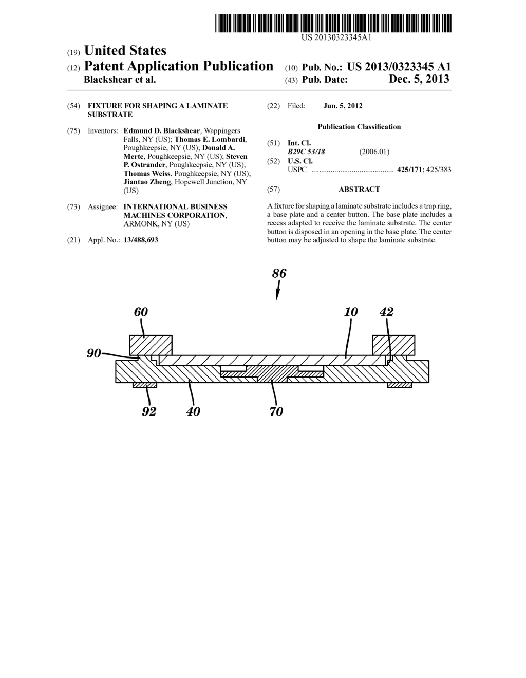 FIXTURE FOR SHAPING A LAMINATE SUBSTRATE - diagram, schematic, and image 01