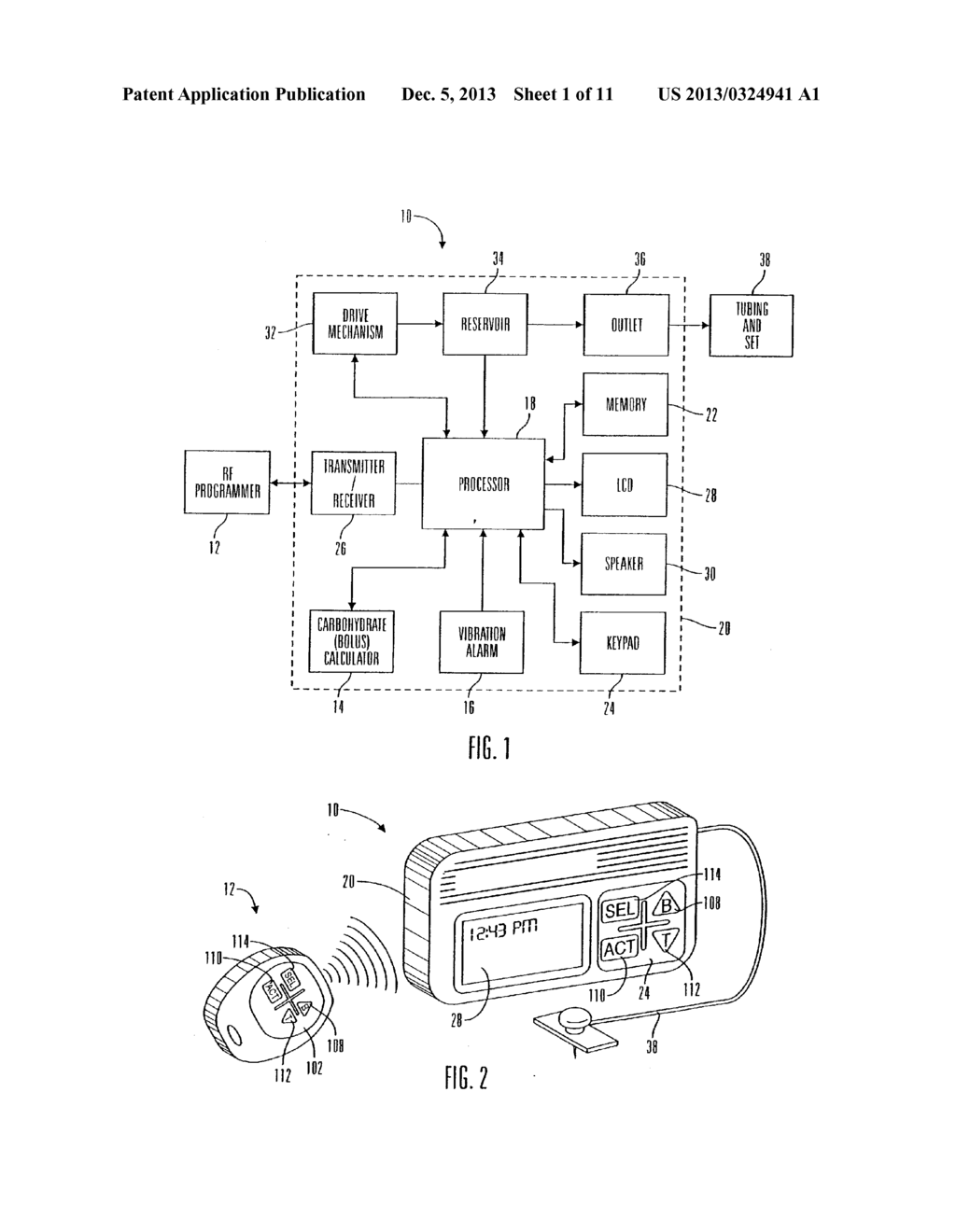 External Infusion Device with Remote Programming, Bolus Estimator and/or     Vibration Alarm Capabilities - diagram, schematic, and image 02