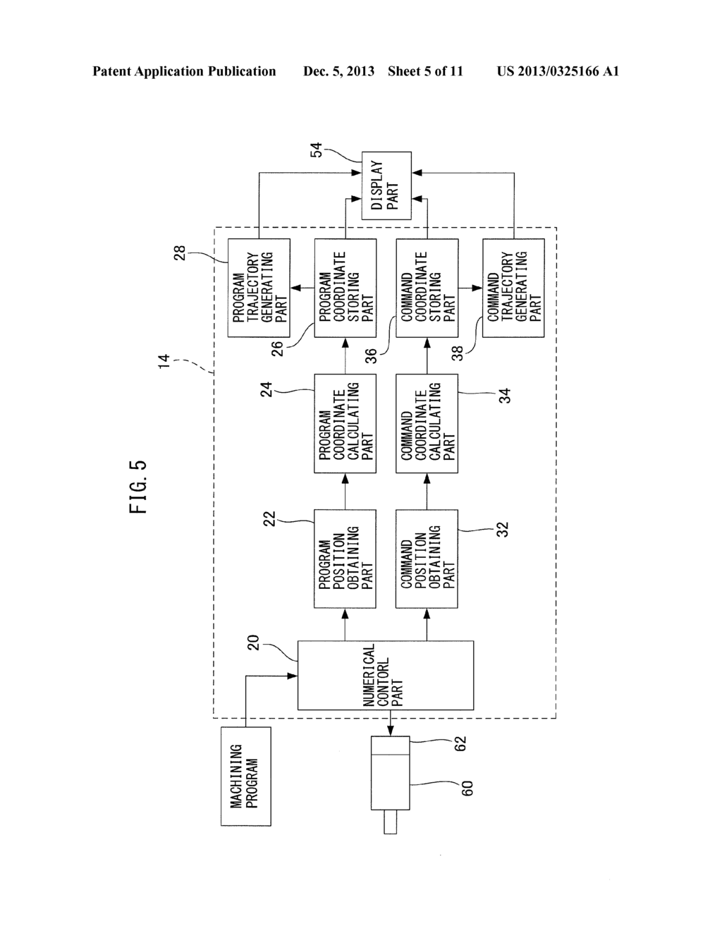 NUMERICAL CONTROL DEVICE INCLUDING DISPLAY PART FOR DISPLAYING INFORMATION     FOR EVALUATION OF MACHINING PROCESS - diagram, schematic, and image 06