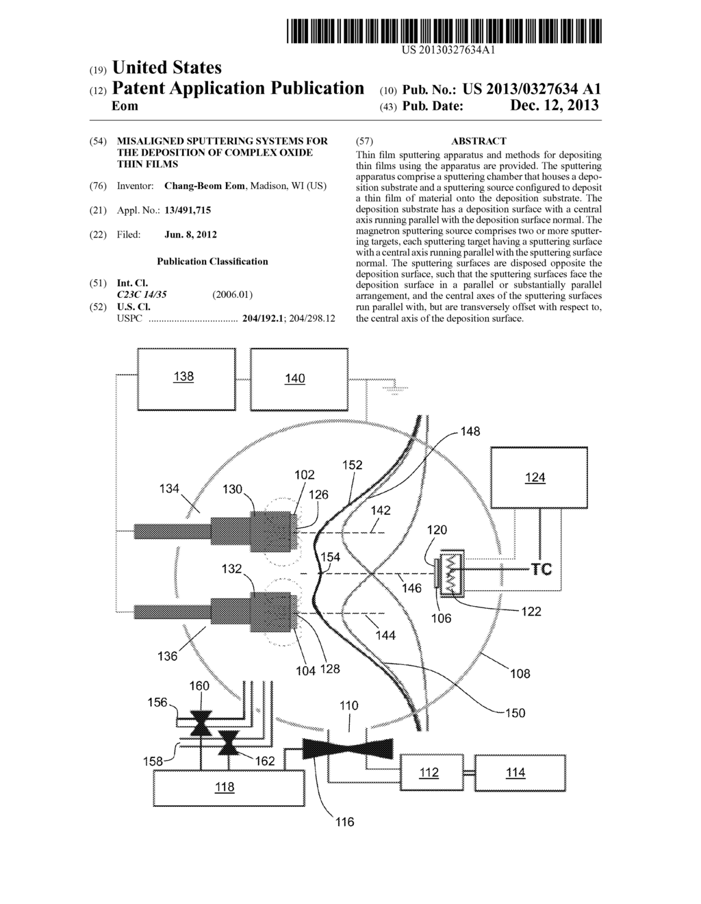 MISALIGNED SPUTTERING SYSTEMS FOR THE DEPOSITION OF COMPLEX OXIDE THIN     FILMS - diagram, schematic, and image 01