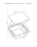 Container having an arched portion and Lid Therefor diagram and image