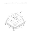 Container having an arched portion and Lid Therefor diagram and image