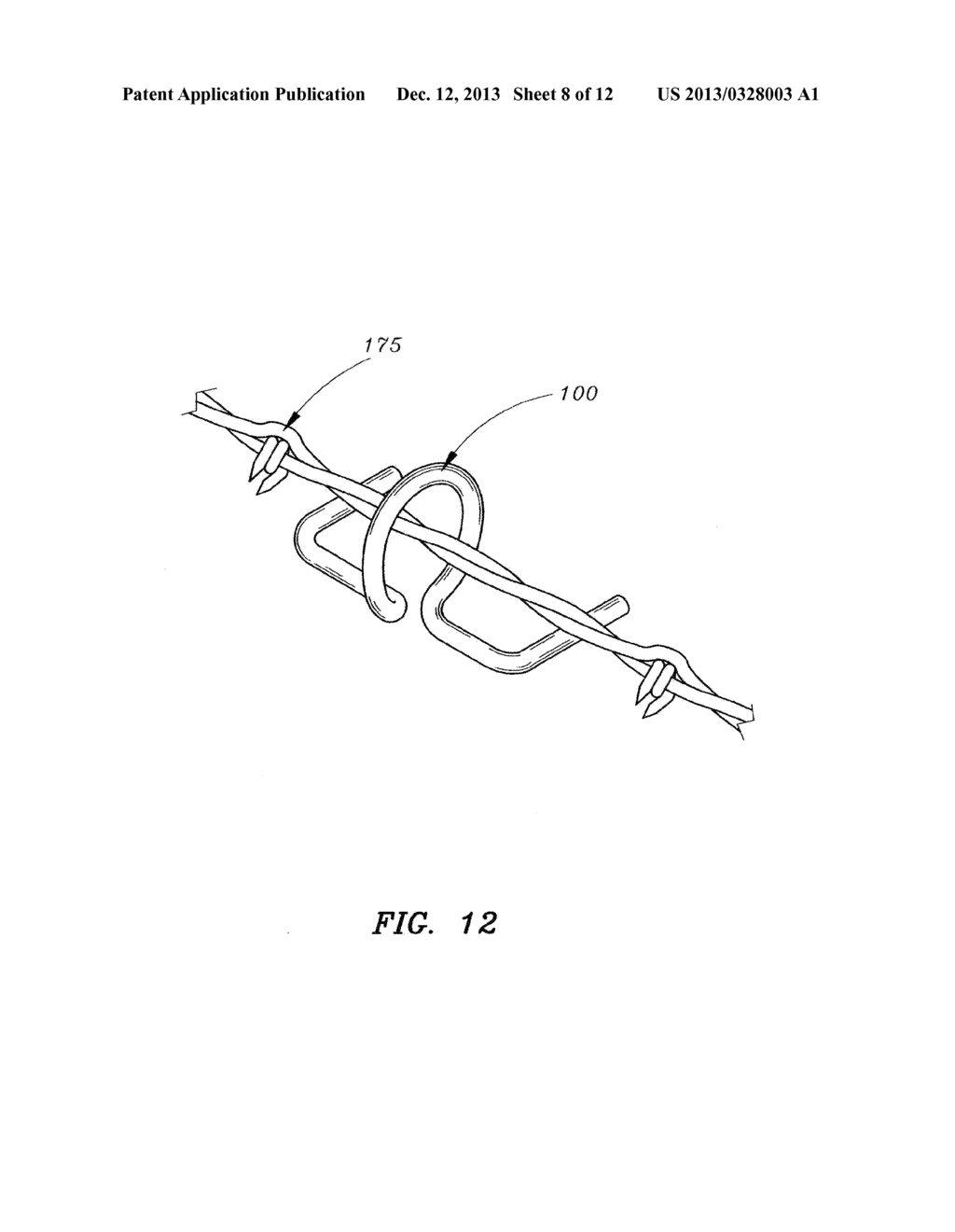 CLIP FOR CONNECTING WIRE FENCING TO A FENCE POST - diagram, schematic, and image 09