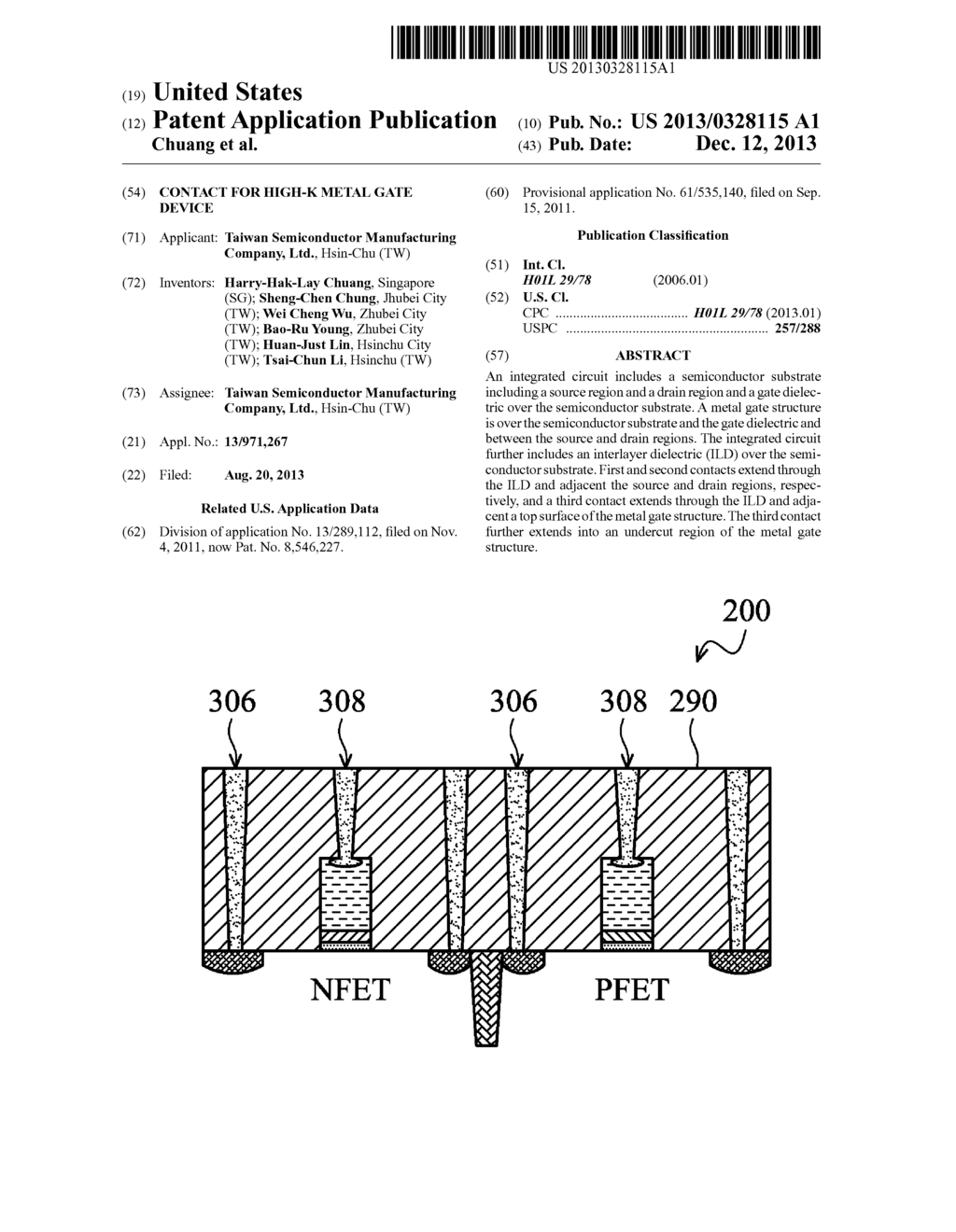 Contact for High-K Metal Gate Device - diagram, schematic, and image 01