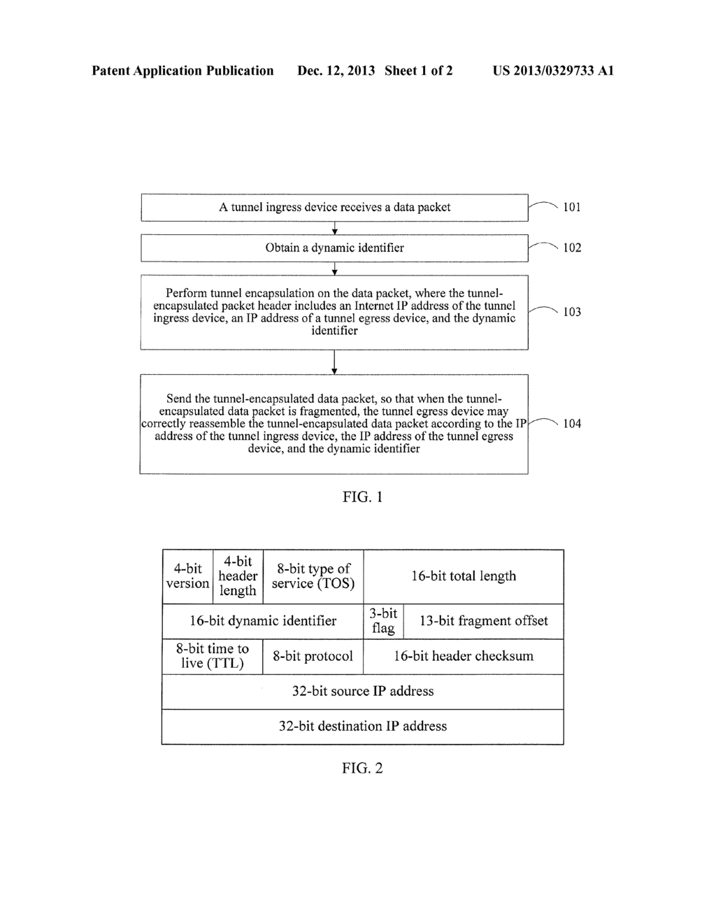 METHOD, APPARATUS AND SYSTEM FOR PROCESSING A TUNNEL PACKET - diagram, schematic, and image 02