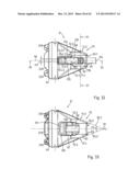 SCAFFOLDING COMPONENT WITH AT LEAST ONE CONNECTION HEAD AND METHOD FOR     FASTENING A SCAFFOLDING COMPONENT HAVING AT LEAST ONE CONNECTION HEAD TO     A VERTICAL SCAFFOLDING ELEMENT diagram and image