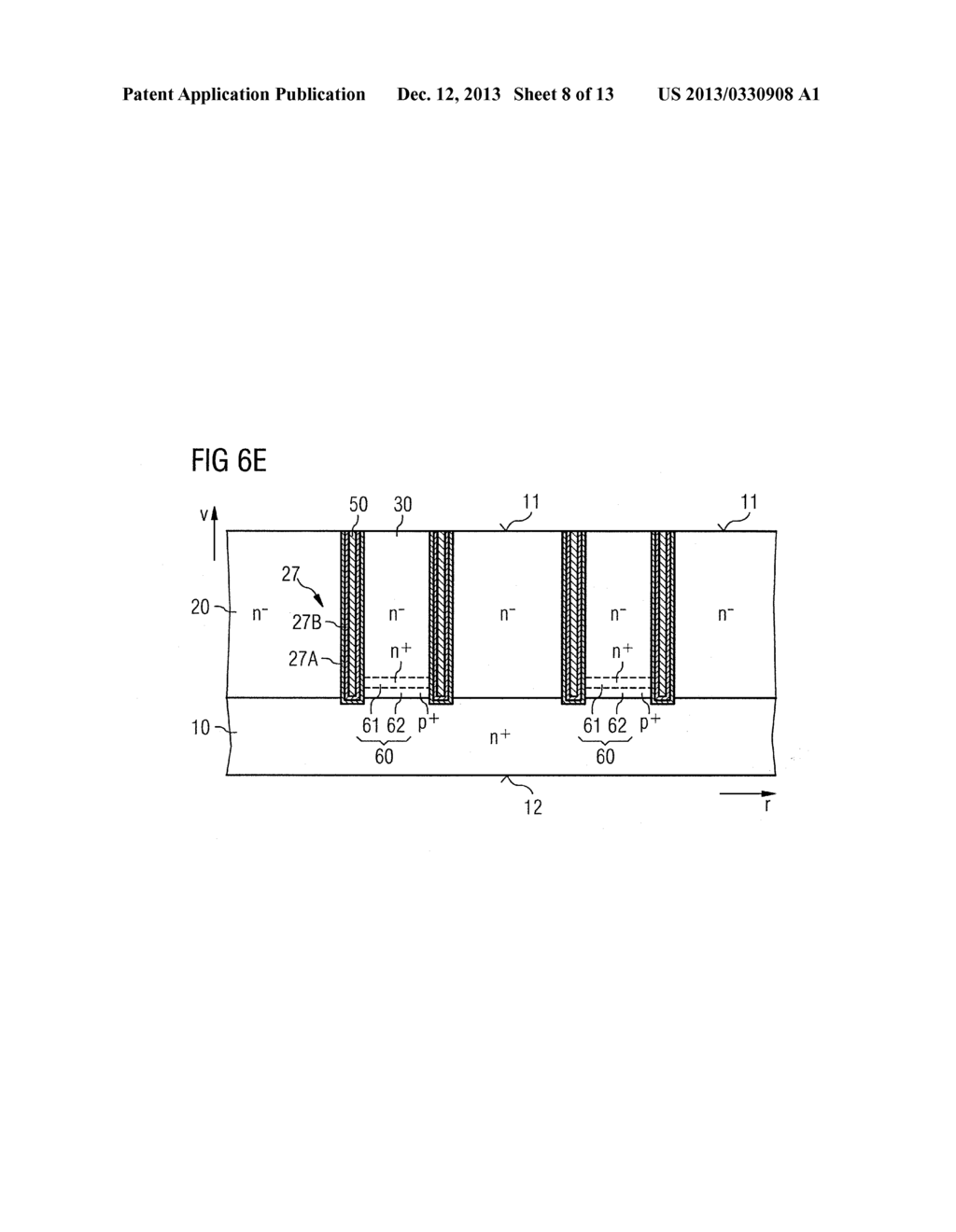 SEMICONDUCTOR COMPONENT WITH VERTICAL STRUCTURES HAVING A HIGH ASPECT     RATIO AND METHOD - diagram, schematic, and image 09