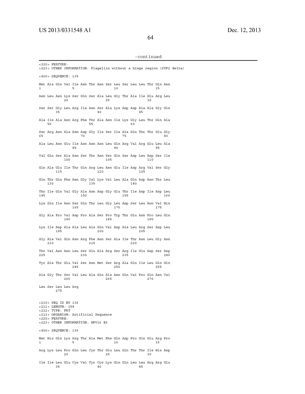 COMPOSITIONS OF FLAGELLIN AND PAPILLOMAVIRUS ANTIGENS - diagram, schematic, and image 88