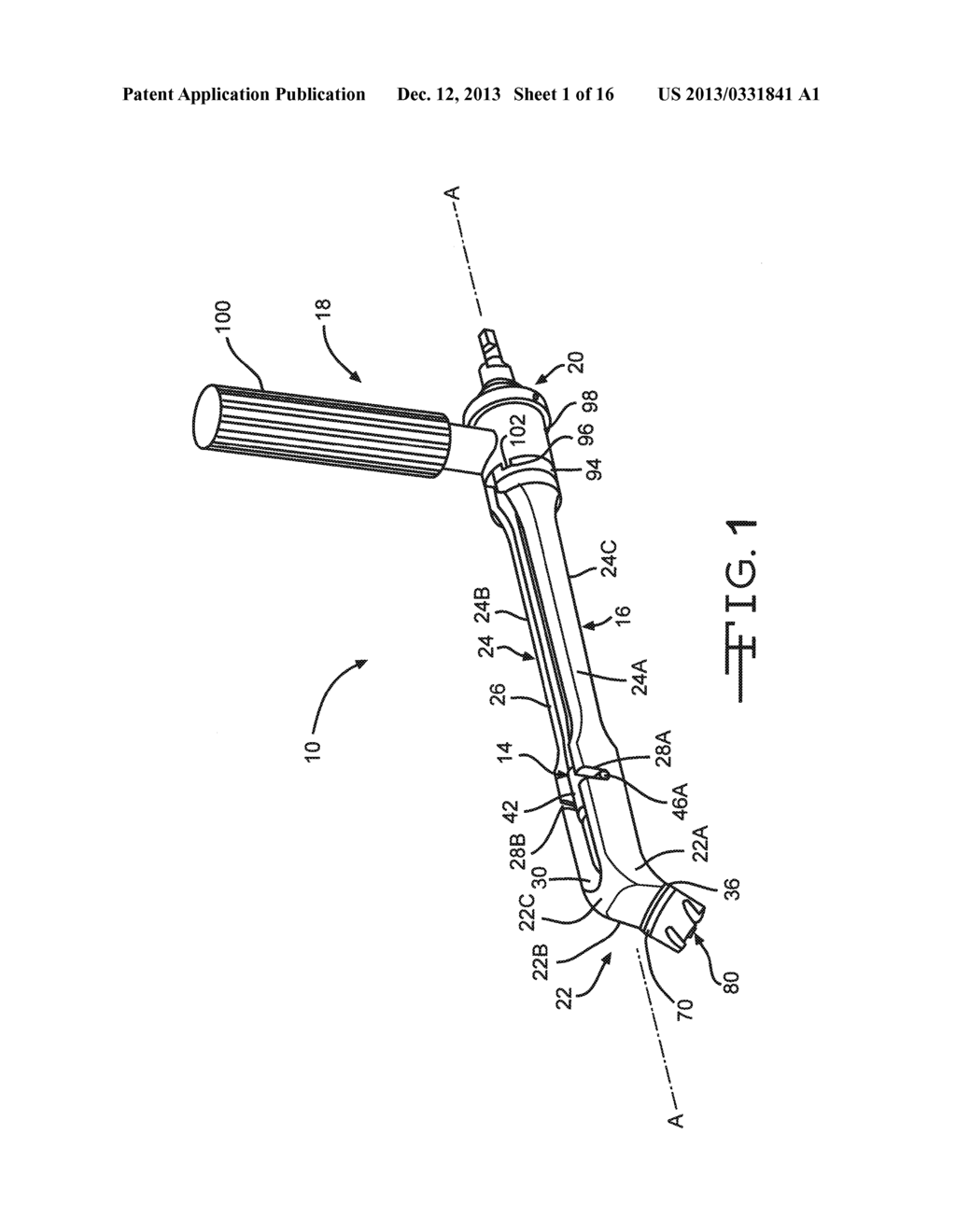 ANGLED REAMER SPINDLE FOR MINIMALLY INVASIVE HIP REPLACEMENT SURGERY - diagram, schematic, and image 02