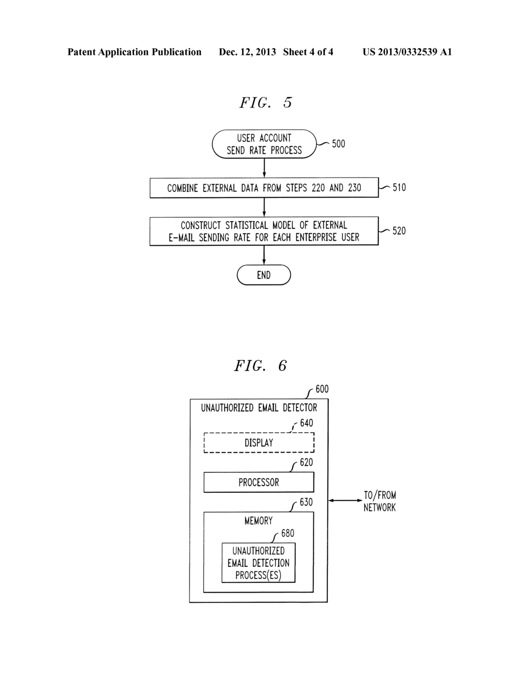 Method and Apparatus for Detecting Unauthorized Bulk Forwarding of     Sensitive Data Over a Network - diagram, schematic, and image 05