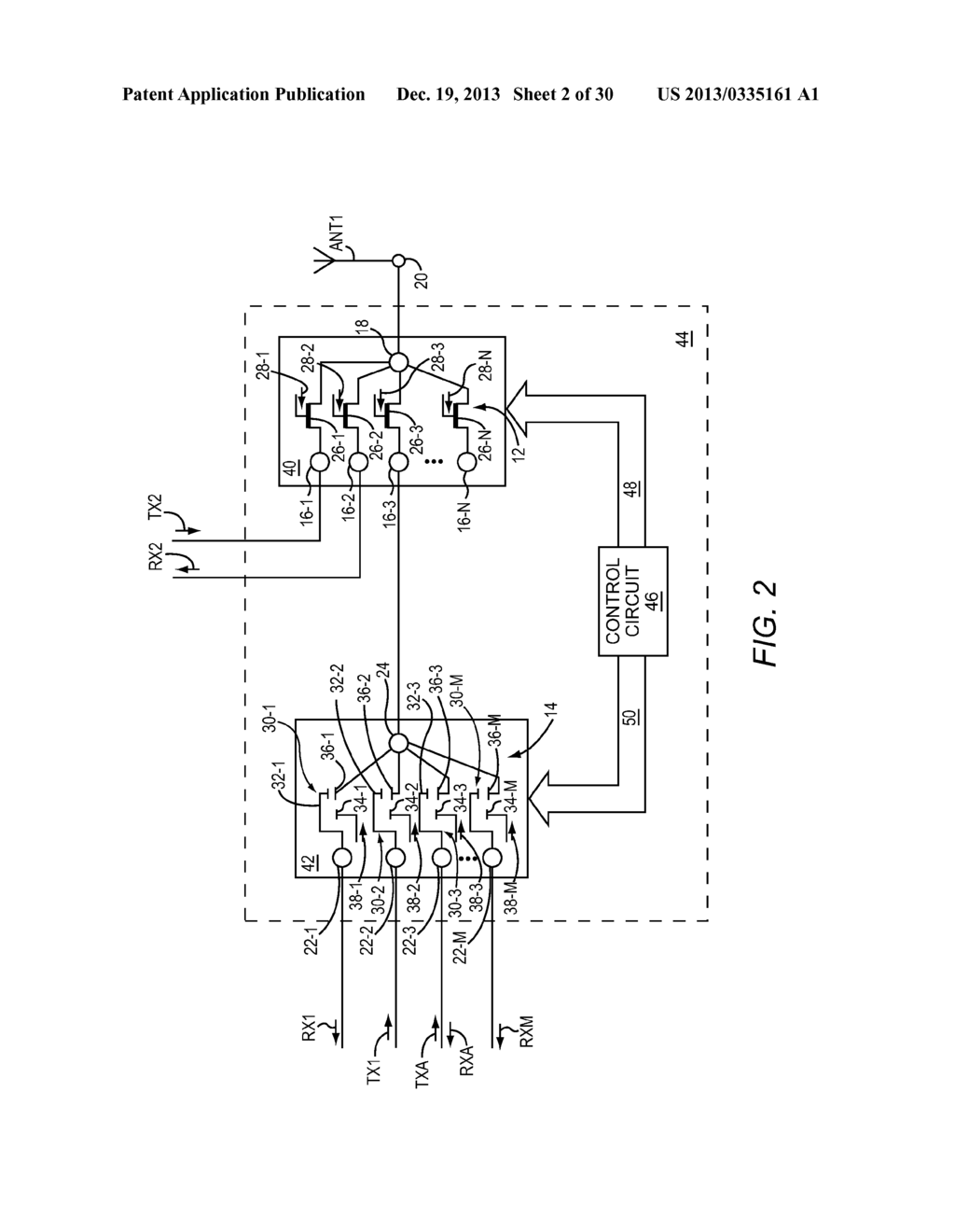 ANTENNA SWITCHING CIRCUITRY FOR MIMO/DIVERSITY MODES - diagram, schematic, and image 03