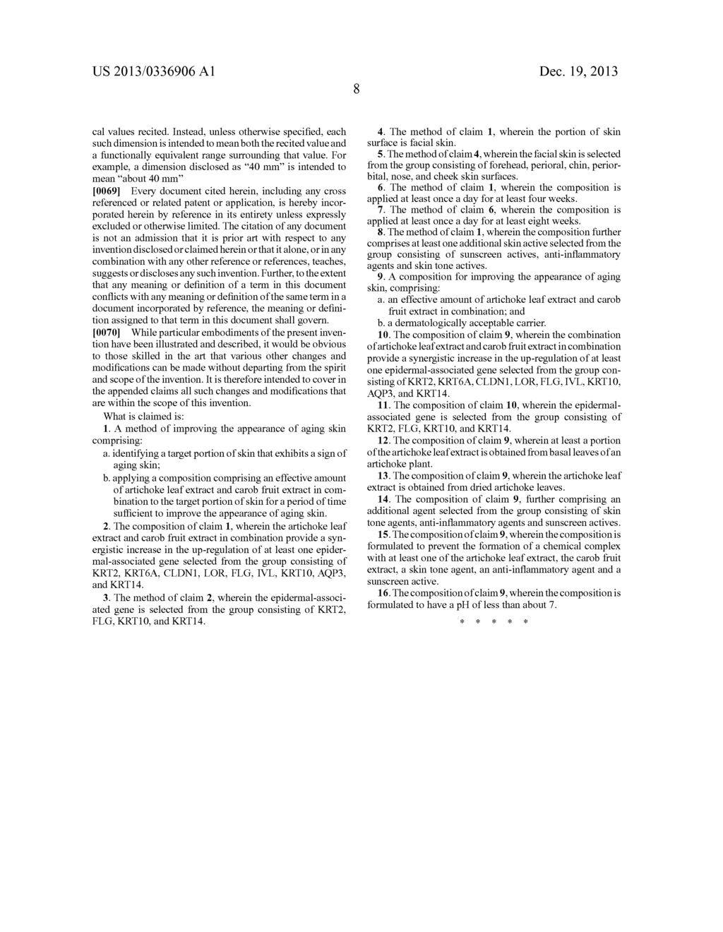 METHOD OF IMPROVING THE APPEARANCE OF AGING SKIN - diagram, schematic, and image 09