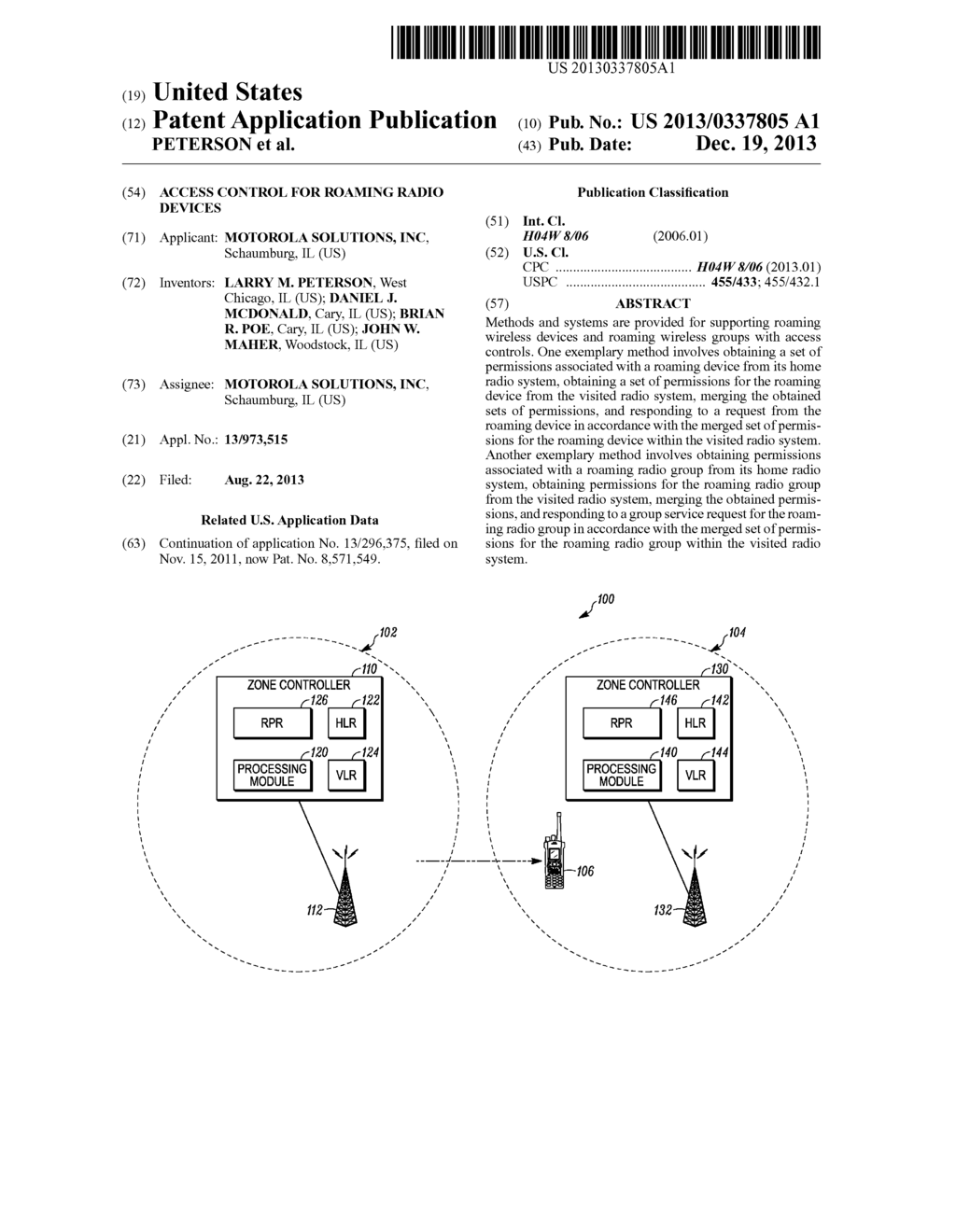 ACCESS CONTROL FOR ROAMING RADIO DEVICES - diagram, schematic, and image 01