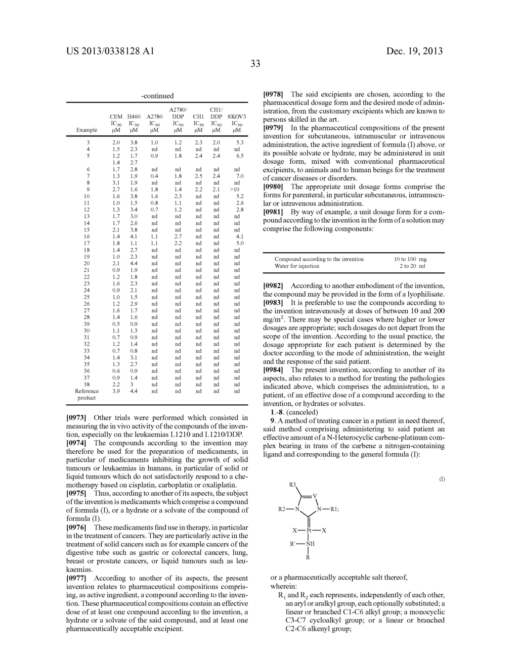 PLATINUM-N-HETEROCYCLIC CARBENE DERIVATIVES, PREPARATION THEREOF AND     THERAPEUTIC USE THEREOF - diagram, schematic, and image 37